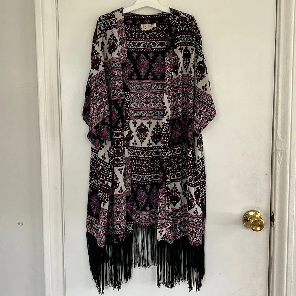 LA Hearts paisley patterned shawl wrap | OS